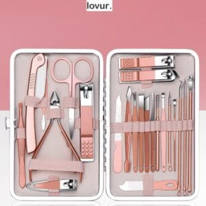 Kit Cortador de Unhas 12 em 1 Conjunto de Manicure Pedicure de Aço Inoxidável Eletromex EL-1552